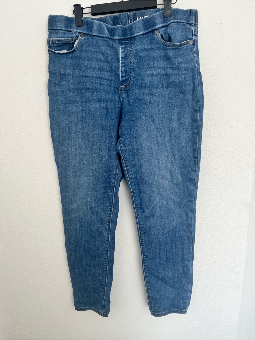 Lands' End Blue Denim Jeggings - Pull-On Stretch